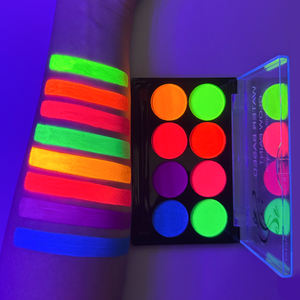 สีทาร่างกายและใบหน้าที่มีแสงยูวี8สีอุปกรณ์วาดภาพร่างกายสำหรับงานปาร์ตี้วันฮาโลวีน - Product Image 3