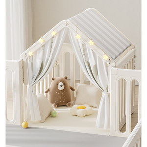 Box per Bambini Moderno da Interno, Recinto di Protezione in Plastica per Gattonare, Tappetino per Soggiorno - Product Image 4