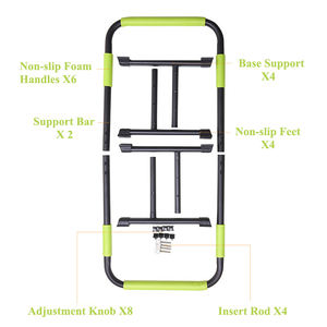Estación de Flexiones Portátil Ajustable de Acero, Soporte de Flexiones Resistente y Funcional, Barra de Flexiones para Entrenamiento, Barra Paralela para Ejercicios en Interiores, Soporte para Flexiones - Product Image 5
