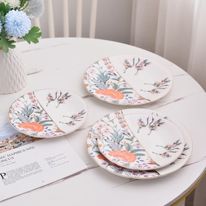 4 Pieces Mexican Wholesale Ceramic Plates Modern Restaurant <b>Dinnerware</b> Pottery Dinner Set - Product Image 5