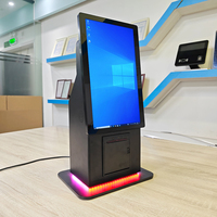Kiosques de commande automatique de petite taille avec écran tactile, imprimante et éclairage LED RVB
