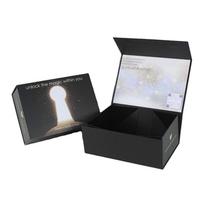 Logo Magnet Rigid <b>Box</b> Packing Ready to Ship Personal <b>Large</b> Black Luxury Paper <b>Box</b> With Magnetic Closure Gift <b>Box</b> - Product Image 1