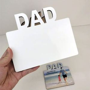 Cadeau pour la fête des pères, sublimation, photo de papa, cadre en MDF, cadre personnalisé blanc, durable, décoratif - Product Image 2