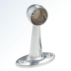 Support d'extrémité de tringle à serviettes de penderie en tube rond en acier inoxydable durable à fixation simple - Product Image 1