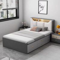 Meubles de chambre à coucher modernes et fonctionnels, gain de place, lit simple, double, lit superposé pour enfants, avec rangement