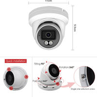 5MP Turret PoE IP Security Camera F1.0 Lens Starlight AI ColorVu 24/7 Full Color Night Vision Built-in Audio CCTV Camera IP66