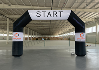 Arche gonflable publicitaire extérieure personnalisée en tissu Oxford avec finition chanfreinée pour événements de marathon