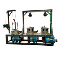 Machine à tréfiler à 3 tambours avec moteur et poulie à roulement pour fil d'acier, acier à faible teneur en carbone, capacité de 300-400 kg/h