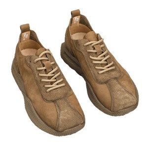 Chaussures rétro pour hommes en cuir véritable, bout rond, lacets, légères, style décontracté, nouvelle mode printemps, baskets décontractées - Product Image 5
