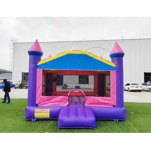 Casa de Brinco Grande, Comercial y para Uso Doméstico, de PVC, 13x13 Pies, Color Rosa, Inflable, para Fiestas Infantiles - Product Image 6