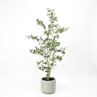 OH ARTS Arbre d'olivier artificiel haut de gamme, réaliste, type Faux Shady Lady Black Olive, en pot, avec des branches délicates, pour un style Zen Nordique