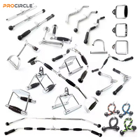 LA3021 Attaches de câble de la barre de pression Gym Lat Pull Down Triceps Rope Workout Equipment Accessories Fitness poignée rotative