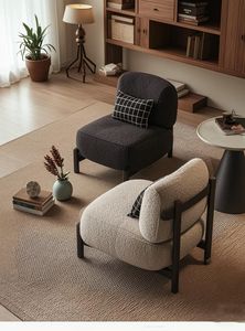 <span class=keywords><strong>Fauteuil</strong></span> individuel en métal de style crème, luxe léger et haut de gamme, <span class=keywords><strong>pour</strong></span> salon et balcon, mobilier de maison moderne et minimaliste JUN HENG - Product Image 6