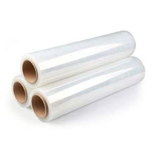 Suministro directo de fábrica, Rollo Jumbo personalizado, película de PE elástica, LLDPE suave a prueba de humedad, PVC para envolver palés, 30cm y 50cm de ancho - Product Image 1