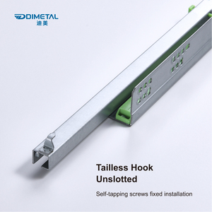 Dimetal 18 ''450mm đầy đủ kéo đẩy trượt ẩn với hai phần hỗ trợ phục hồi đường sắt trượt - Product Image 2