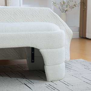 Banc de chambre moderne rembourré sans accoudoirs, 64,96 pouces de large, ottoman pour le bout du lit, repose-pieds pour salon et entrée - Product Image 5
