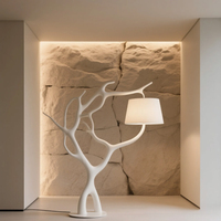 Luminaire d'intérieur moderne en acier abstrait, design LED sculptural imprimé en 3D, étanche, grande taille, abat-jour métallique dimmable 4100K