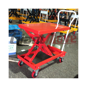 Fabriek Outlet Werk Platform Vrachtwagen Veerbeladen <span class=keywords><strong>Lift</strong></span> Tafelveer <span class=keywords><strong>Trolley</strong></span> 400 Kg Handmatige Hydraulische <span class=keywords><strong>Lift</strong></span> Tafels - Product Image 2