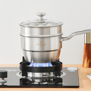 <span class=keywords><strong>Casserole</strong></span> à lait gourmet en acier inoxydable 18/10 avec insert vapeur pour induction et gaz, échantillon disponible - Product Image 6