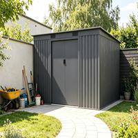 Grand abri de jardin en acier galvanisé pour l'extérieur, maison métallique étanche pour le rangement de vélos dans la cour