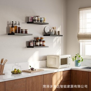 Étagère murale en bois, capacité de charge 10 kg, support de rangement simple pour salon et salle à manger - Product Image 2