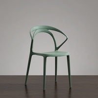 Chaise de salle à manger en plastique moderne et simple, style nordique, pour la maison, les restaurants, les hôtels, usage créatif en extérieur, réunion, tendance, ajourée, style Ins
