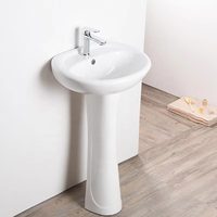 Ensemble WC et lavabo en céramique à prix de gros, système de chasse d'eau, ensemble de salle de bain deux pièces