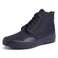 Chaussures de sécurité en toile unisexes personnalisables à tige haute avec semelle en caoutchouc, antidérapantes et résistantes aux perforations, bottes de travail pour la construction