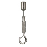 Kit de suspension personnalisé avec câble métallique, pince à câble réglable et mousqueton pour suspension de luminaires au plafond
