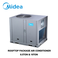 Climatisation centrale de toit VRF Midea, uniquement refroidissement, 8,5 tonnes, 102 000 BTU, contrôleur filaire, réfrigérant R410A, pour Ecclesia