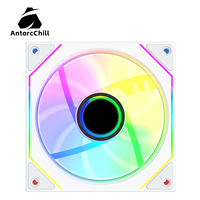 Ventilateur de refroidissement pour boîtier PC AntarcChill 120 mm ARGB LED à roulement fluide avec contrôle de vitesse PWM pour processeur d'ordinateur