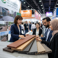 Planches de terrasse en WPC modernes, imperméables, en composite bois-plastique, pour usage extérieur