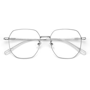 Monture de lunettes géométrique Danyang 92443 en titane pur, monture complète, anti-lumière bleue, lunettes pour femmes - Product Image 1