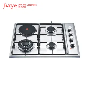 New Design Factory Wholesale Price 3 Gas 1 Electric burners Cooker Stainless Steel Cook Top hob gas stove
