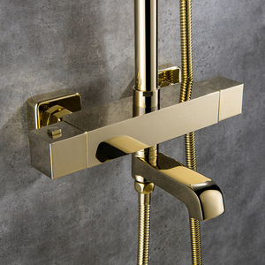 Ensemble de douche thermostatique mural Vimijia Sanitary Ware, exclusivité transfrontalière, tout en cuivre, température constante 38°C, salle de bain - Product Image 3