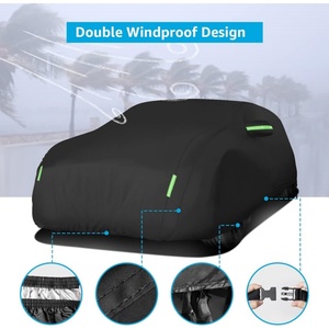 Housse de protection coupe-vent pour <span class=keywords><strong>voiture</strong></span>, compatible avec <span class=keywords><strong>Honda</strong></span> CRV 2017 – 2024, toutes saisons, imperméable, protection contre le soleil, la pluie, les UV, la poussière et la neige, housses d'extérieur - Product Image 3