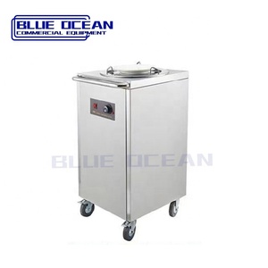 Calentador de platos de acero inoxidable eléctrico, fiambrera cuadrada redonda, soporte para catering de comida para comida rápida, chips de helado, uso en remolque - Product Image 1