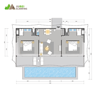 Tente de camping de luxe, qualité fabricant, imperméable, type hôtel-lodge