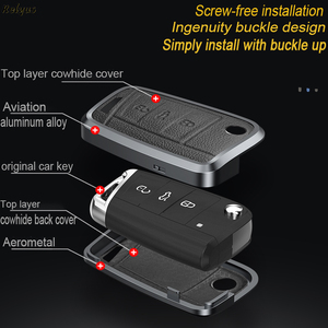 Portachiavi auto in alluminio per VW Volkswagen Golf 7 MK7 Tiguan MK2 per SEAT Ateca Leon FR 2 Ibiza per <span class=keywords><strong>Skoda</strong></span> <span class=keywords><strong>Octavia</strong></span> A7 <span class=keywords><strong>accessori</strong></span> - Product Image 3