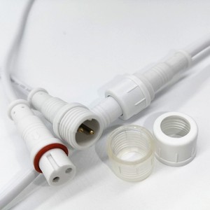 ขั้วต่อสายไฟกันน้ำ M10 แบบ 2 แกน ปลั๊กพีวีซี สำหรับเชื่อมต่อสายไฟ LED ภายนอกอาคาร - Product Image 1