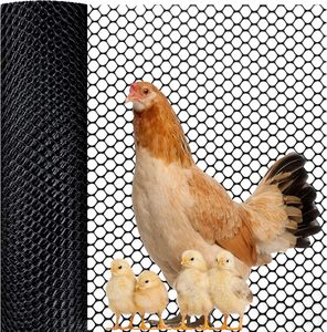 Clôture de poulet en plastique <span class=keywords><strong>noir</strong></span>, 1 m, fil de clôture Hexagonal pour le jardinage, clôture de volaille résistant aux UV - Product Image 2