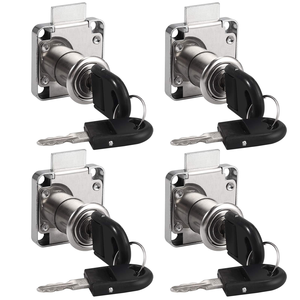 Serrures de <span class=keywords><strong>tiroir</strong></span> en plastique à deux clés, quincaillerie de meubles en fer nickelé et alliage de zinc, pour armoires et bureaux - Vente en gros - Product Image 1