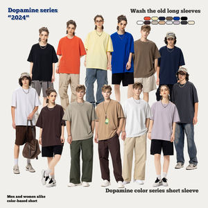 Hot Custom Logo Unisex 305g 100% Cotton Heavyweight Casual <b>Plain</b> Blank <b>Oversize</b> Men's <b>T</b> <b>Shirt</b> - Product Image 3