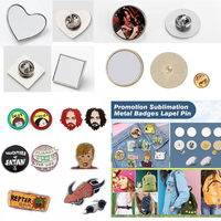 Botones de Sublimación con Alfileres de 25 mm, Botones de Solapa para Sublimación, Insignias de Transferencia de Calor para Manualidades