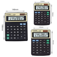 Calculatrice scientifique programmable CTIFREE, accessoires de bureau et scolaires, 12 chiffres, calendrier, double alimentation, plastique