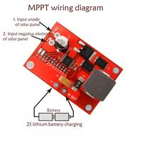 BMS 2S 3A 12V/18V MPPT Solar Charge Controller 7.2V 7.4V 8.4V CN3722 Lithium Battery Charge Control Module with Heat Dissipation