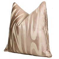 Housse de coussin de luxe en jacquard abstrait doré-décor de salon de canapé, 18x18/20x20 pouces, échantillon gratuit et OEM, quantité minimale de commande 50
