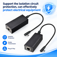 Harga Pabrik PD2CBT-20V PoE ke Adaptor Type-C 45W Output Maksimum Perlindungan Sirkuit Isolasi Kartu Jaringan CE FCC