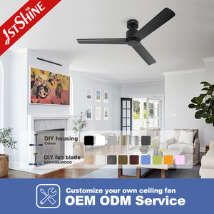 Ventilador de Techo 1stshine, de Cobre Puro, CC, Alta Calidad, Negro, de Madera, Sin Luz, Silencioso, Ahorro de Energía, con Control Remoto - Product Image 4