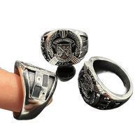 Bague de championnat d'équipe en alliage de zinc moulé sur mesure de haute qualité pour récompenses sportives, marque GT, électroplaquée, 30 pièces MOQ
